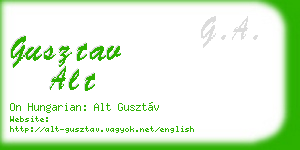 gusztav alt business card