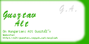 gusztav alt business card